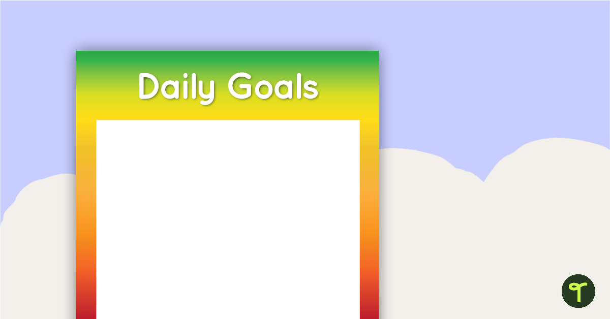 Rainbow - Daily Goals teaching-resource