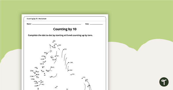 Go to Dot-to-Dot Drawing - Counting by 10 - Horse teaching resource