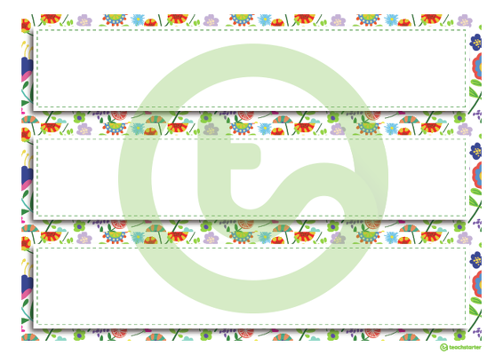 Flower - Tray Labels teaching-resource