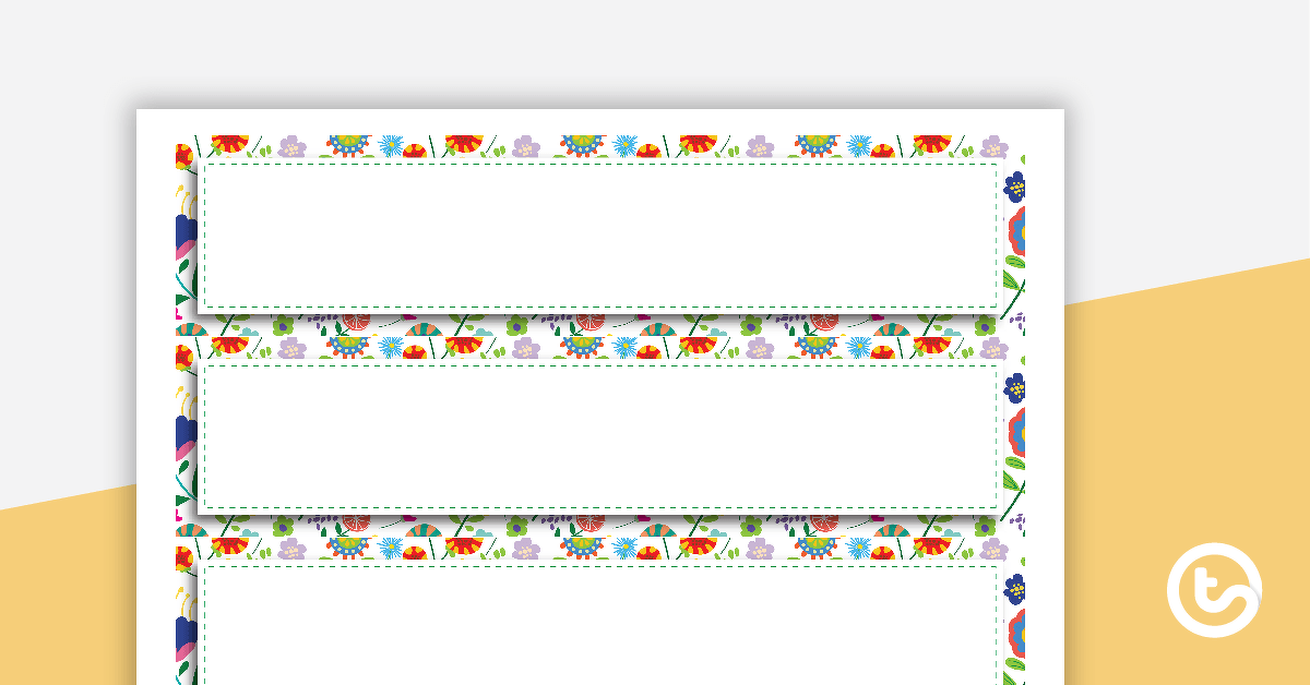 Flower - Tray Labels teaching-resource