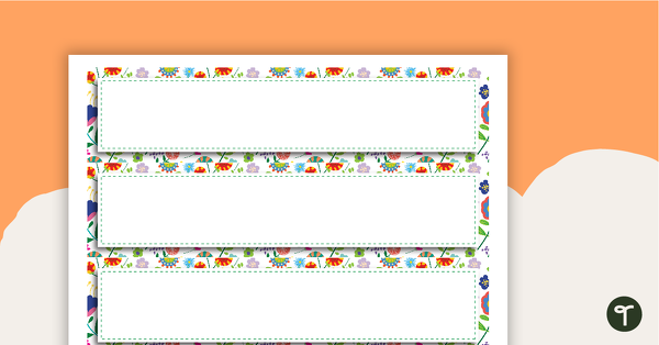 Go to Flower - Tray Labels teaching resource