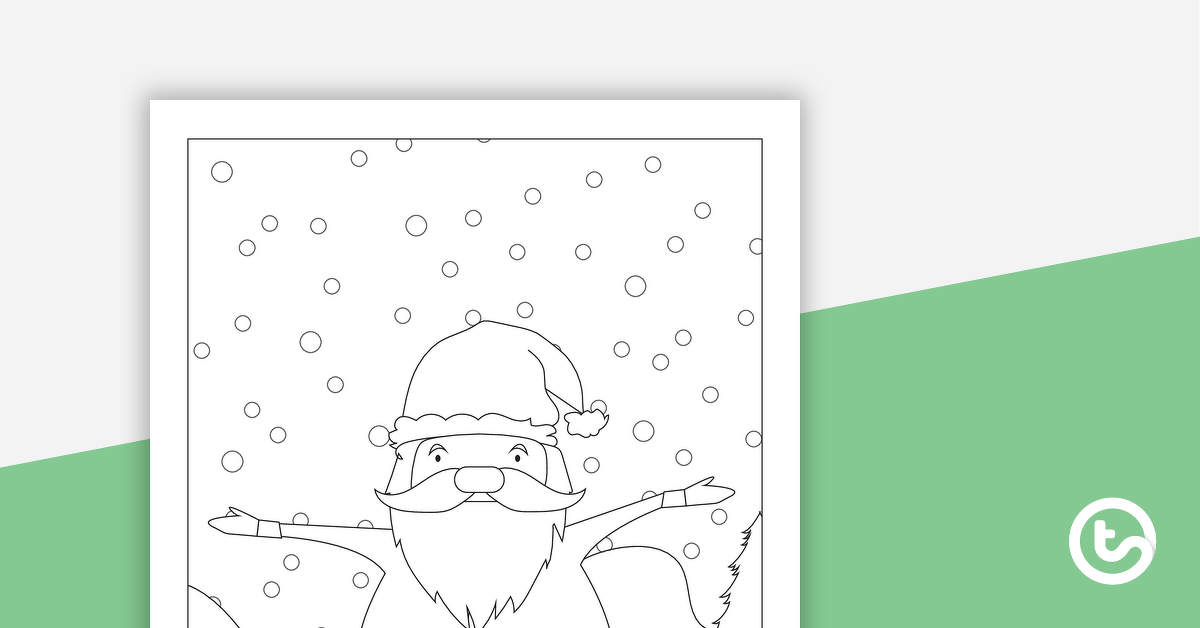 Santa Coloring Sheet teaching-resource