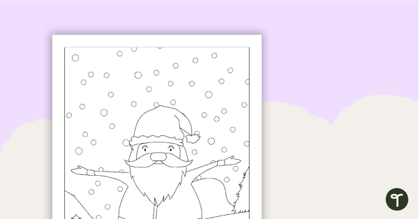 Go to Santa Coloring Sheet teaching resource