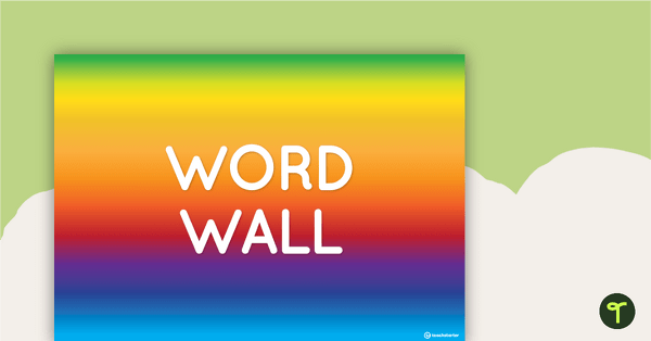 Go to Rainbow - Word Wall Template teaching resource