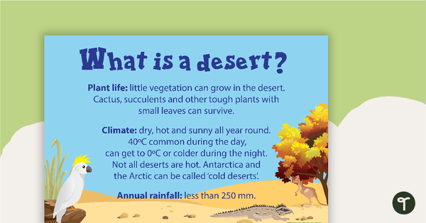 Go to What is a Desert? Poster teaching resource