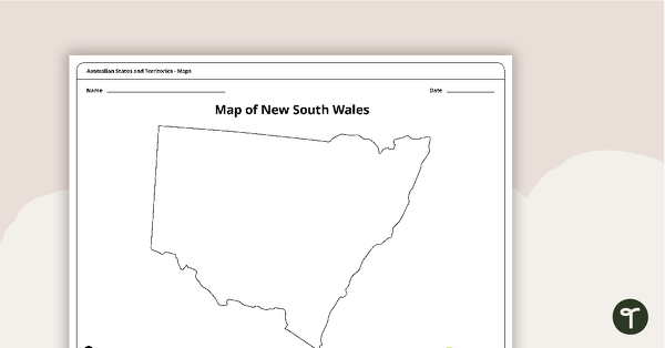 Go to Blank Map of New South Wales - Template teaching resource