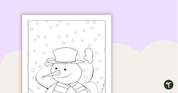 Go to Snowman Colouring in Sheet teaching resource