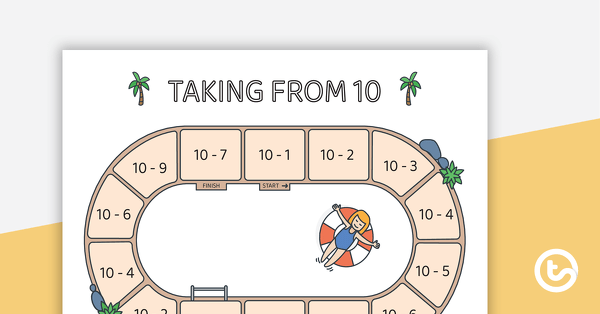 Go to Taking From 10 - Number Facts Board Game teaching resource