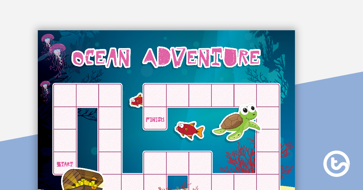 Blank Game Board - Ocean Adventure teaching-resource