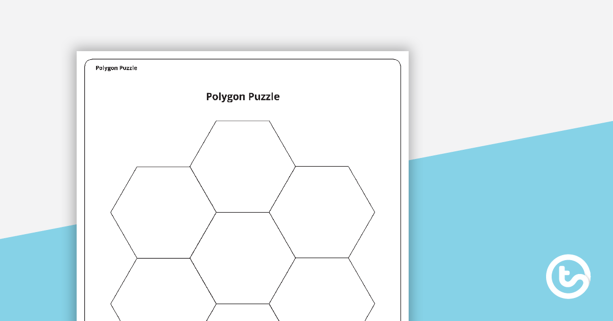 Polygon Puzzle - Blank Template teaching-resource