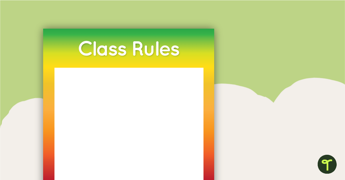 Rainbow - Class Rules teaching-resource