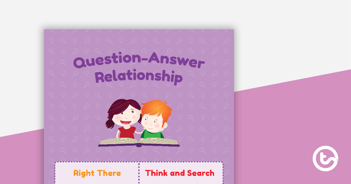 Question-Answer Relationship (QAR) Posters teaching-resource