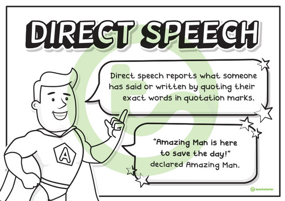 Direct and Indirect Speech Posters teaching-resource