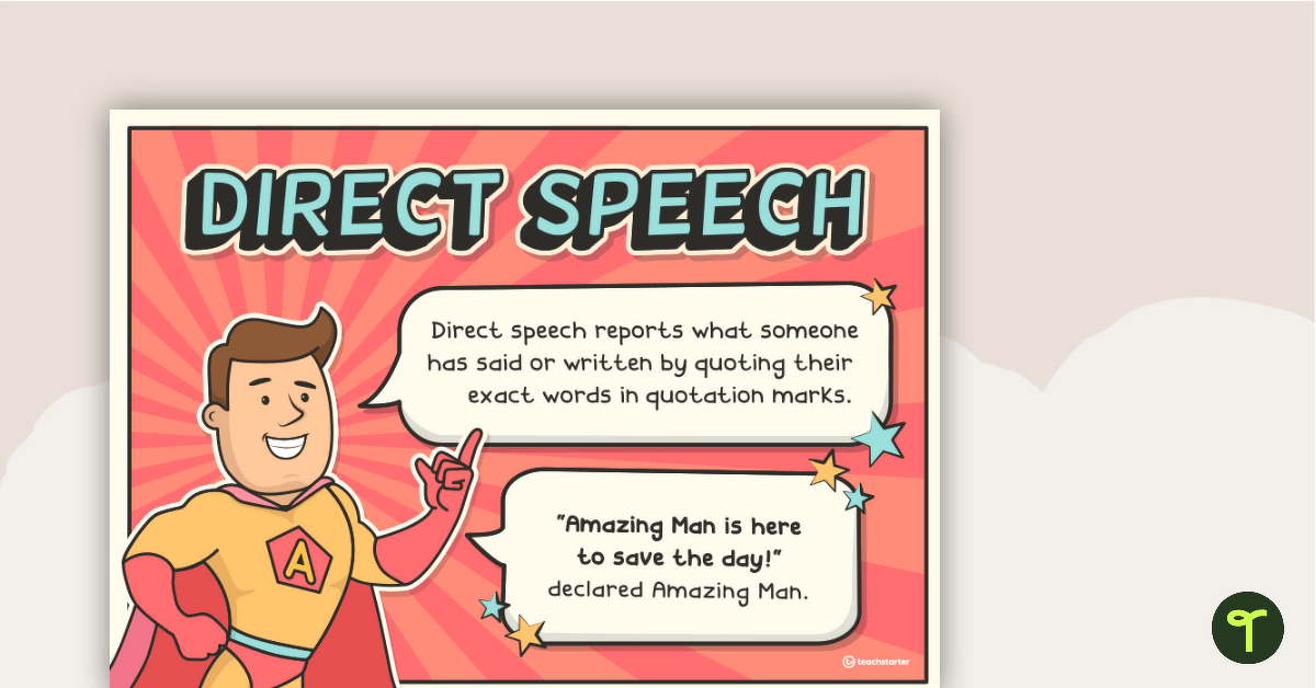 Direct and Indirect Speech Posters teaching-resource