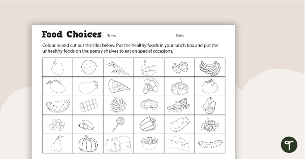 Go to Food Choices Sorting Activity teaching resource