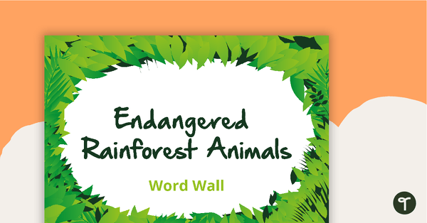 Go to Wildlife Conservation Vocabulary Words teaching resource