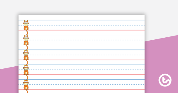 Go to Cat Handwriting Paper - Dotted Middle Line teaching resource