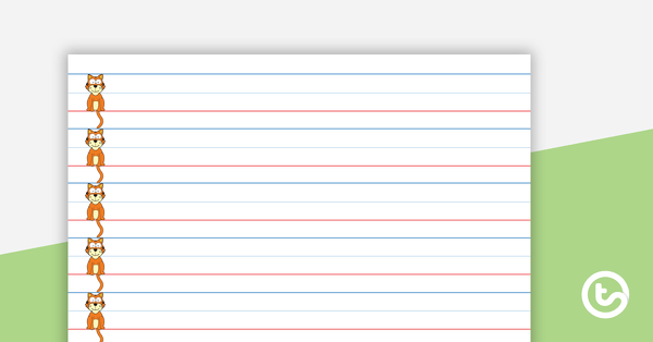 Go to Cat Handwriting Lines - Solid Middle Line teaching resource